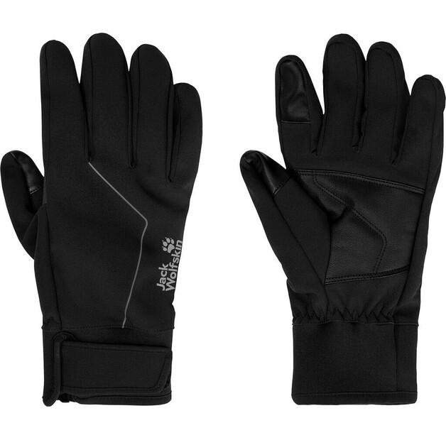 Велосипедные перчатки Jack Wolfskin Winter (черные) XS