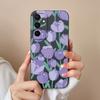 Hülle für Samsung Galaxy A55 S22 S23 M34 A05 A15 C55 F15 S24 Handyhülle Niedliche Kaninchen-Cartoon-Muster Schale Flüssigsilikon Anti-Drop-Stoßfänger für Samsung