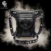 Steampunk Vintage Waist Bag With Chain Strap Multi-Compartment Outdoor Cycling Sling Daily Use