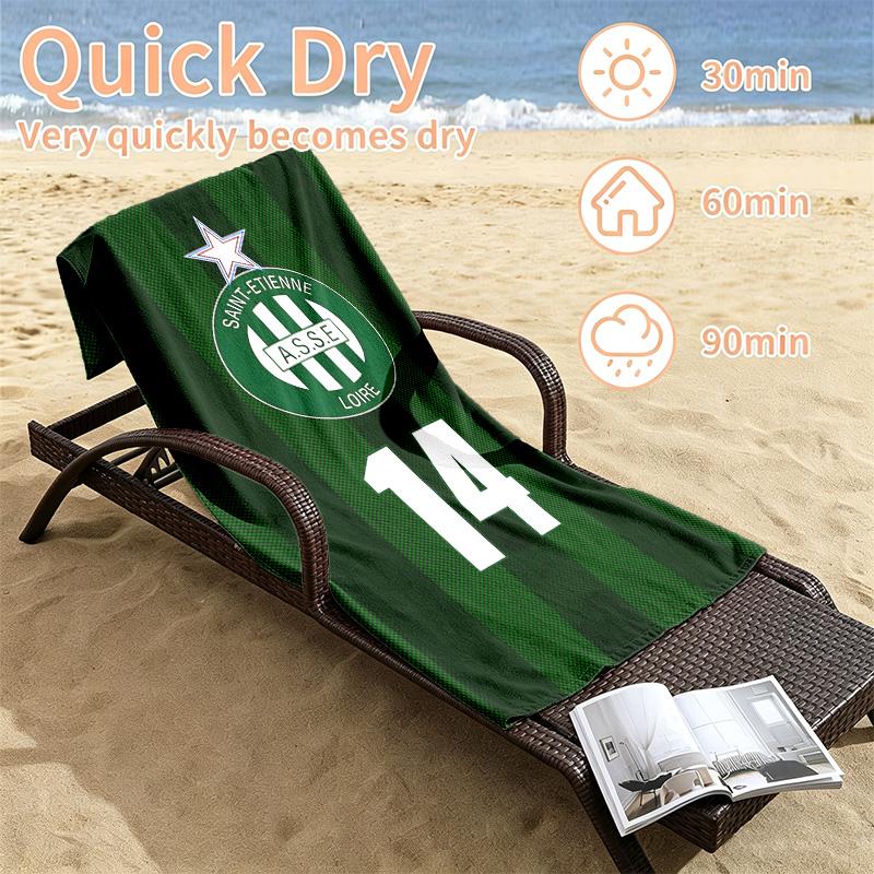 AS Saint Etienne Strandtücher dienen auch als Badetücher Sommer-Essential ein Muss für draußen den Strand und den Pool