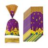 100pcs Eid Mubarak Gift Bags with Rope Moon Stars  Biscuits Packaging Holder