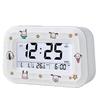Cartoon Pacha Dog White Alarm Clock Luminous Bedside Clock Student Dormitory with Date Multifunctional Desktop Small Alarm Clock