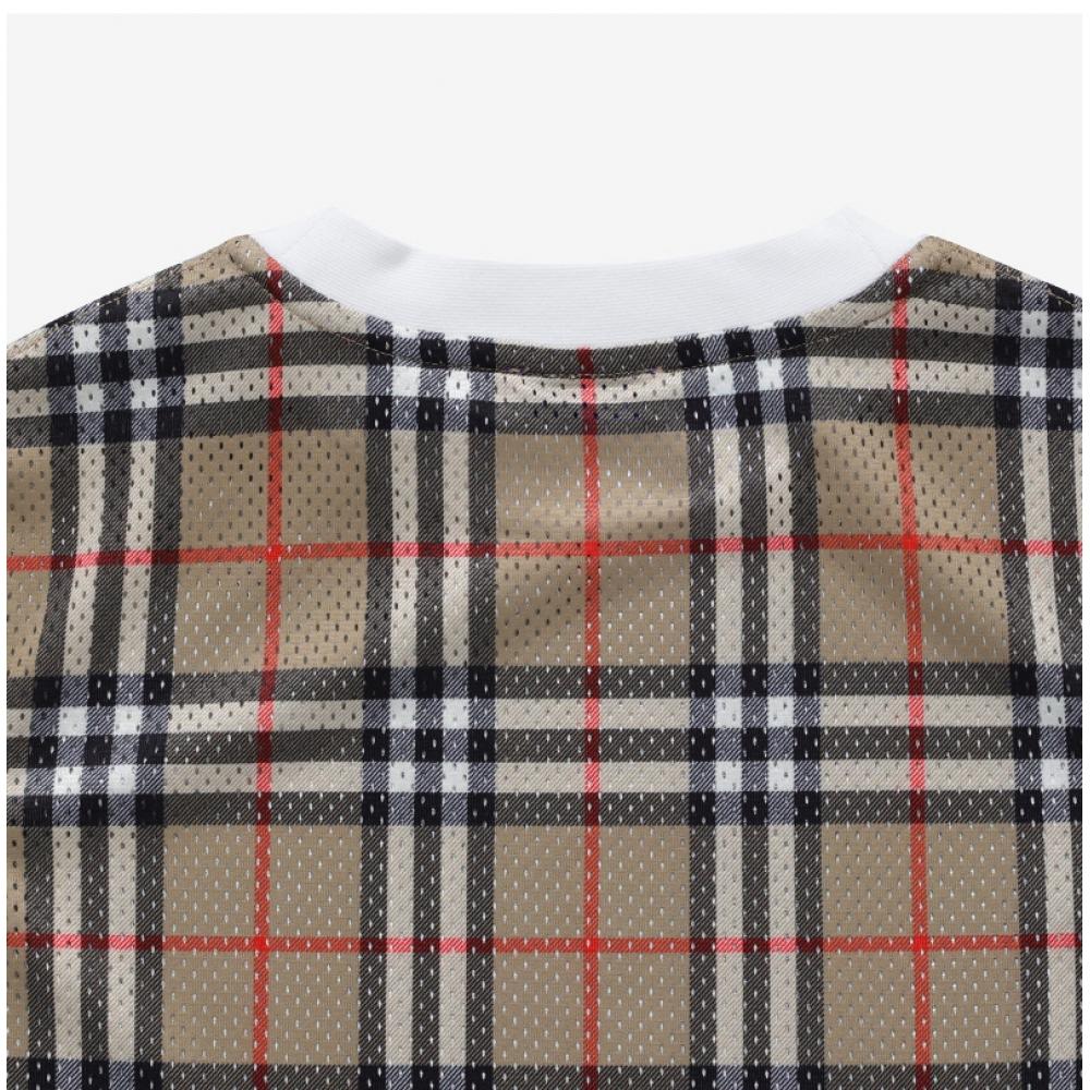 Burberry 8078636 A7028 Vintage Check Mesh Boys Kids Short Sleeve Tee