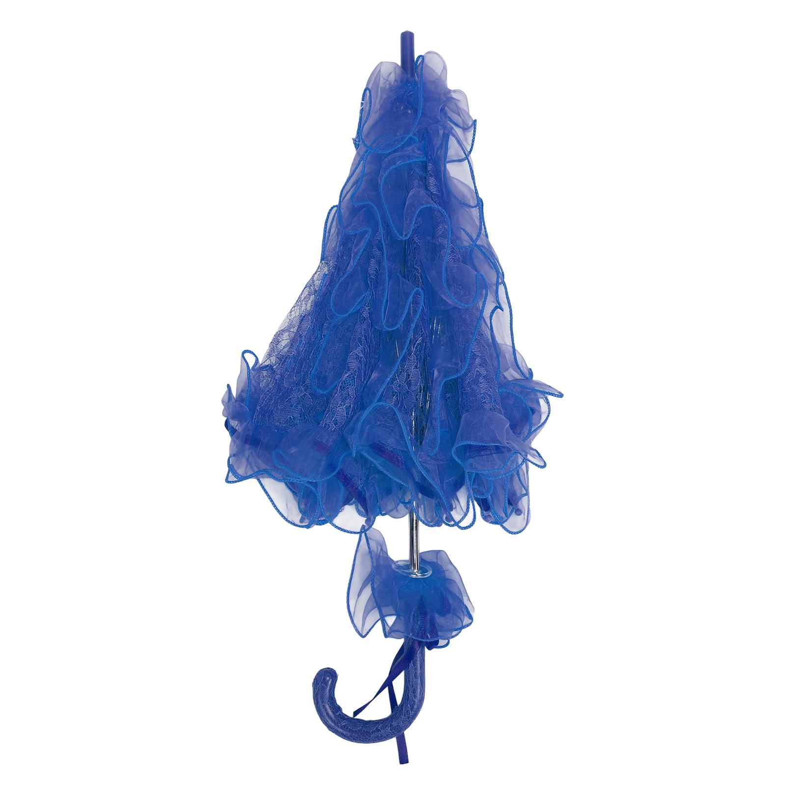 Кружевной зонтик-зонтик ручной работы свадебный кружевной зонтик элегантный декоративный кружевной зонтик королевский синий