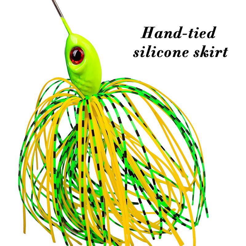 Bearded Lure Bait 10g 14g Lead Block Tassel Sequin Anti Hanging Bottom Lure Bait Bionic Bait