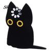 Sophisticated Brooch Accessory Black Cat Themed Brooch, Anti-Rust Lightweight Lapel Pin, Cartoon Wear-resistant Accessories for Clothing Bag