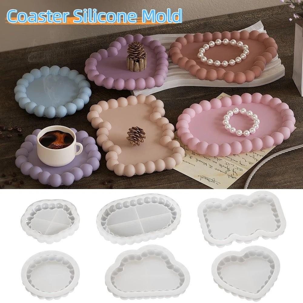 DIY Coaster Silicone Mold Round Gypsum Tray Mold Creative Gift Casting Mold Home Decoration