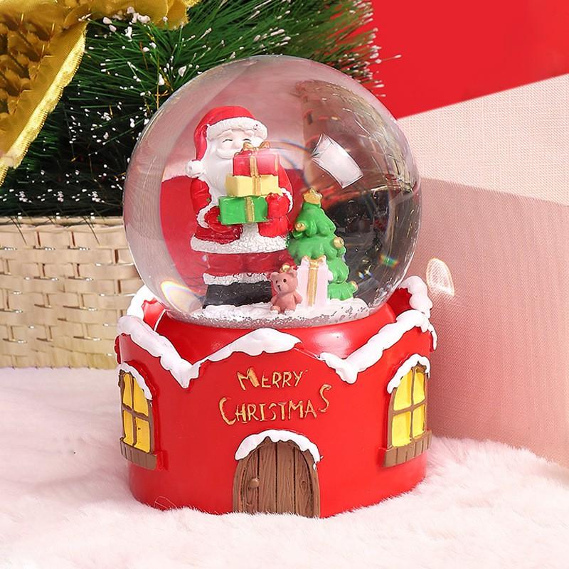 Drehende Karussell-Spieluhr mit Schneekugel-Effekt Kindergeburtstagsgeschenk Dekorative Harz-Musikinstrument Spielzeug