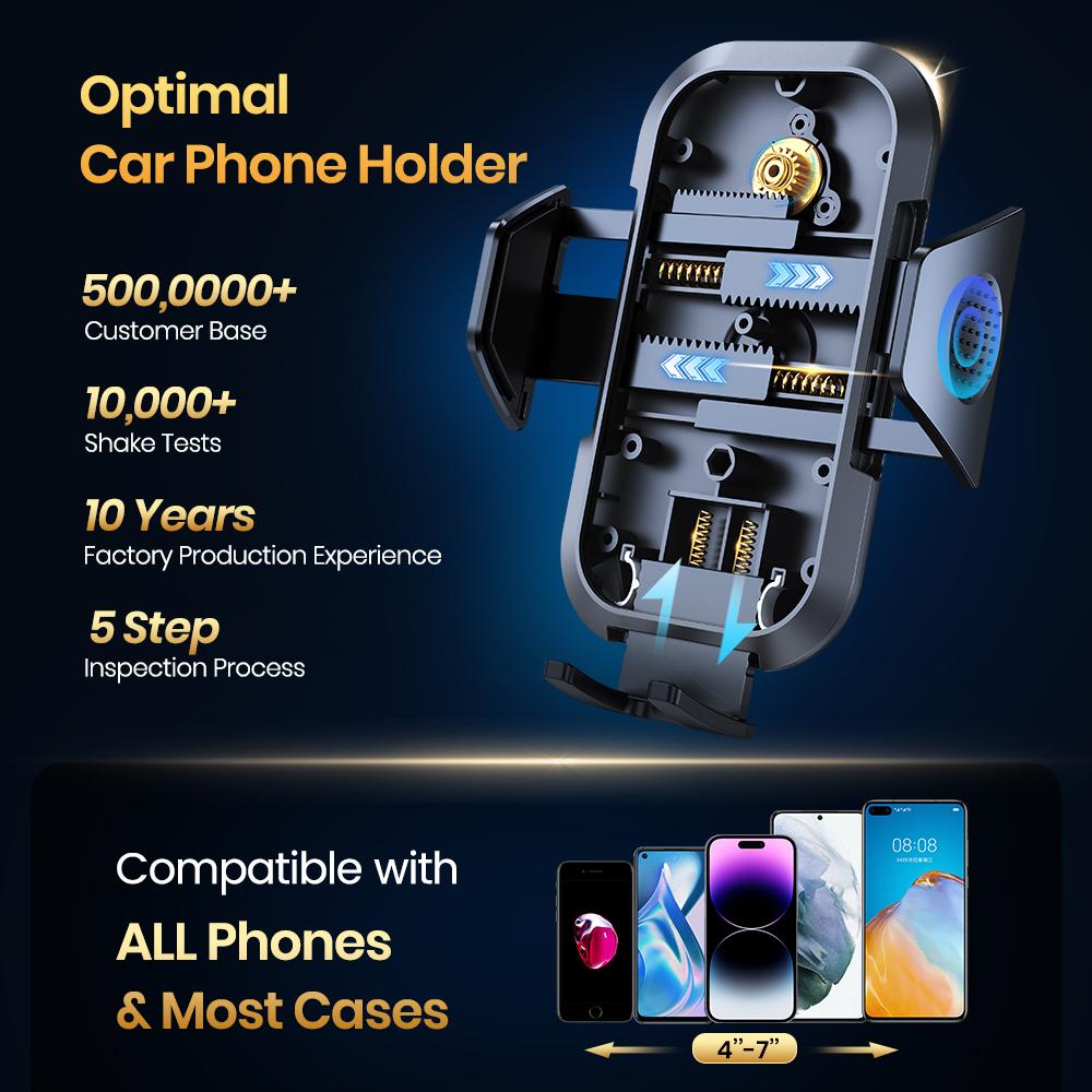 TOPK Universal Car Mount Phone Holder with Suction Cup Base Dashboard Car Cell Phone Stand For iPhone Samsung Google Huawei