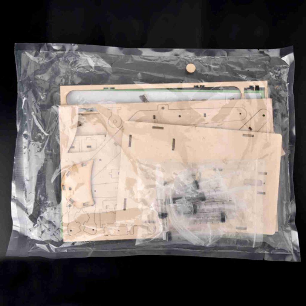 Manual DIY Model Toy Hydraulic Wooden Excavator Assembly Model Set Experiment Digger Mould(NO.1