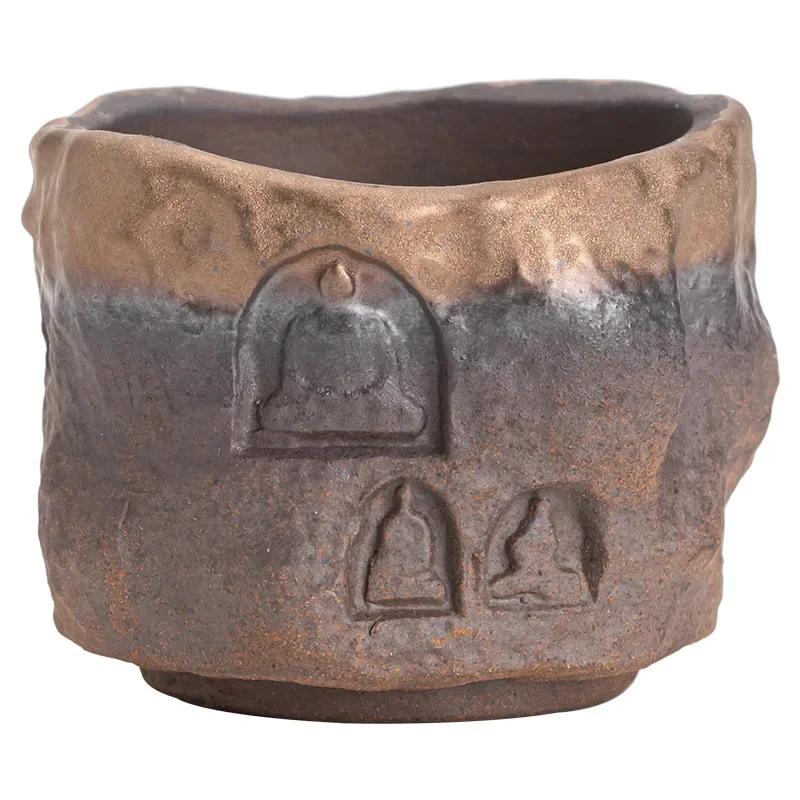 Retro Vergoldete Eisenglasur Dunhuang Tasse Teetasse Meistertasse Antike Frühgebrannte Handgefertigte Keramik Teetasse Kung Fu Tee