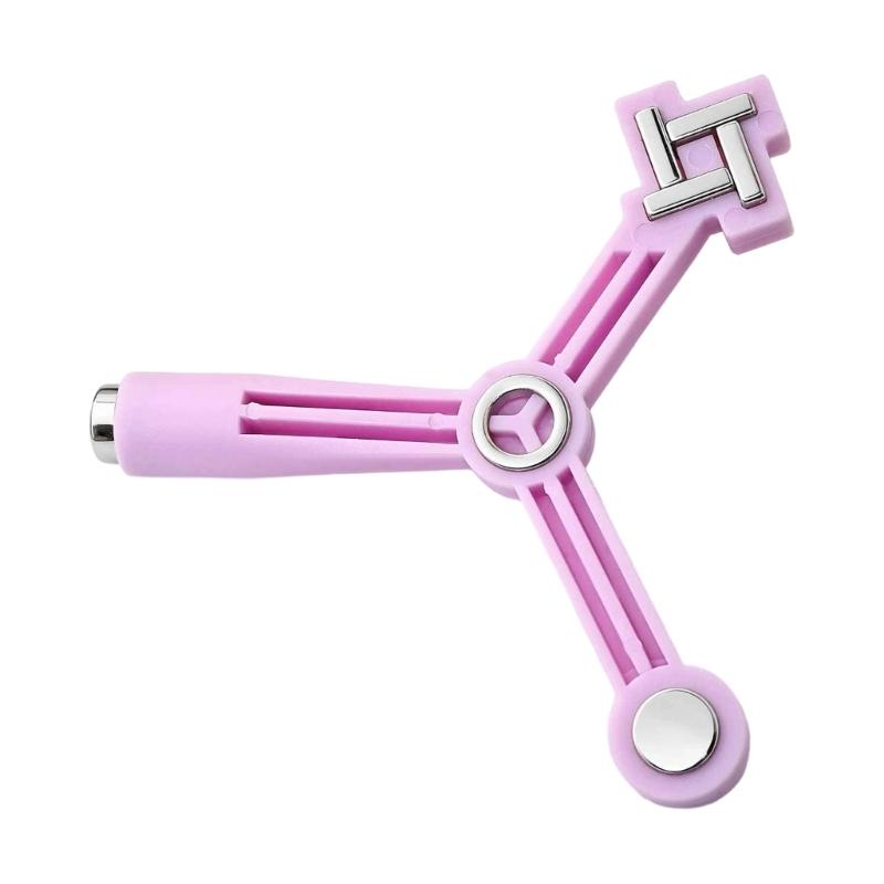 Portable Metal Triangular Magnetic Manicure Instrument Featuring Windwheel Shape for Control and Easy Maintenance фиолетовый