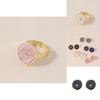 Elegantes Herz Mond Stern Ohrringe Ring Halskette Set Geometrischer Legierter Plattierter Schmuck