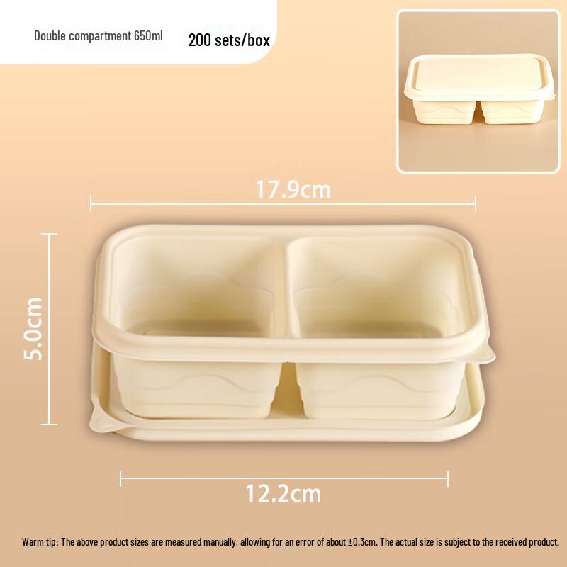 Hujian Disposable Degradable Microwavable Meal Prep Containers