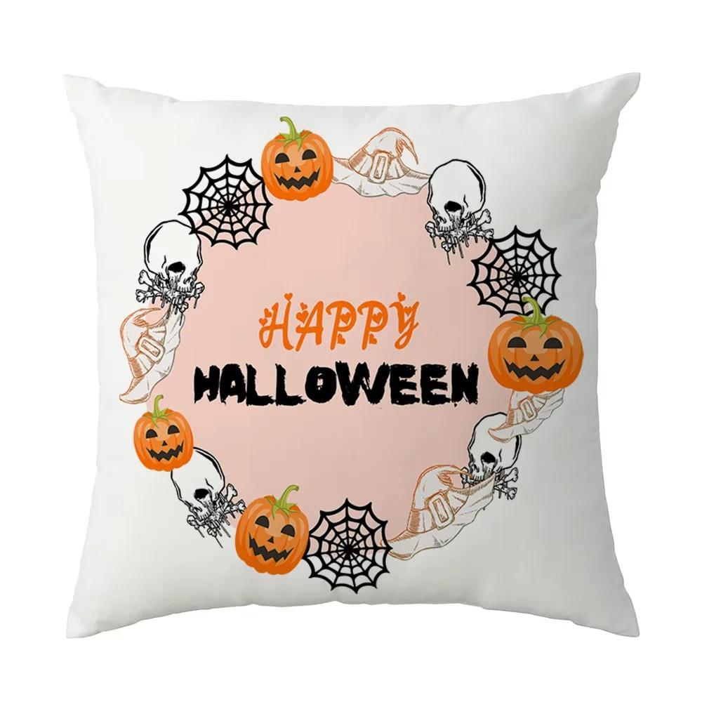 Halloween Holiday Party Decorations Living Room Sofa Cushion Cover Pillow Cover Suitable for Home Bedroom Room Decoration