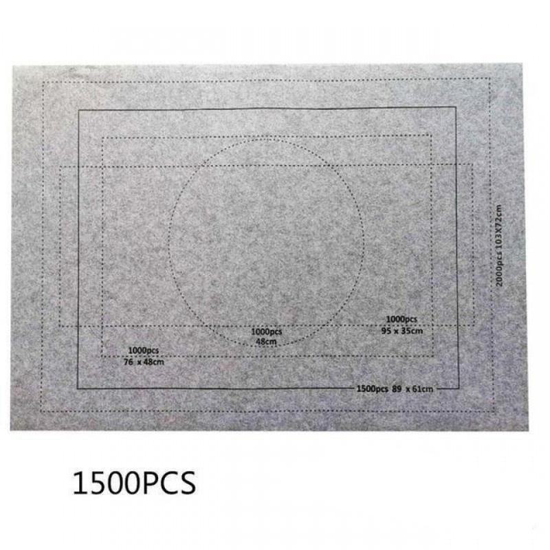 

Stylish And Simple Felt Puzzle Storage Mat Diy Game Mat For Kids Plastic Material Gery,1500pcs