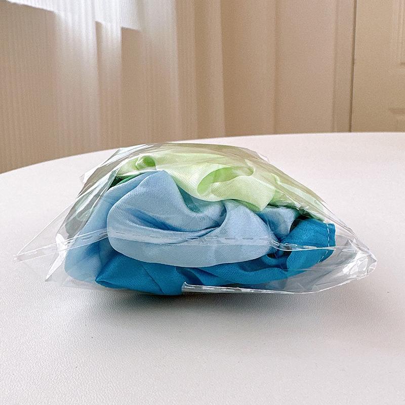 8Pcs  Satin Fabric Sausage Loop Hair Rings Set Solid Colour Fabric Loop Hair Rope Hair Scrunchies Scrunchy Black Coffee