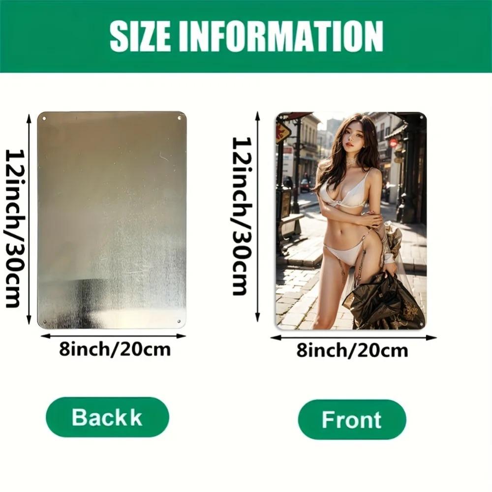 Anime Metal Wall Art Durable Aluminum Poster Waterproof Indoor Outdoor Decor