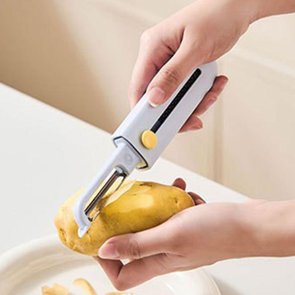 New Stainless Vegetable Peeler 2 in 1 Multifunctional Melon Planer with Cleaning Brush Fruit Peeler Household