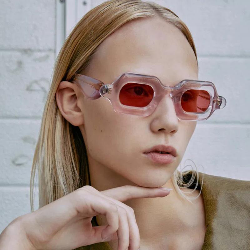 Small frame square sunglasses Spice girl hip hop sunglasses funny bubble trend sunglasses European and American fashion women