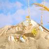 Ocean Sea Necklace, Starfish Shell Conch Fish Charms Pendant, Bohe Rope Summer Beach Jewelry for Women Girls