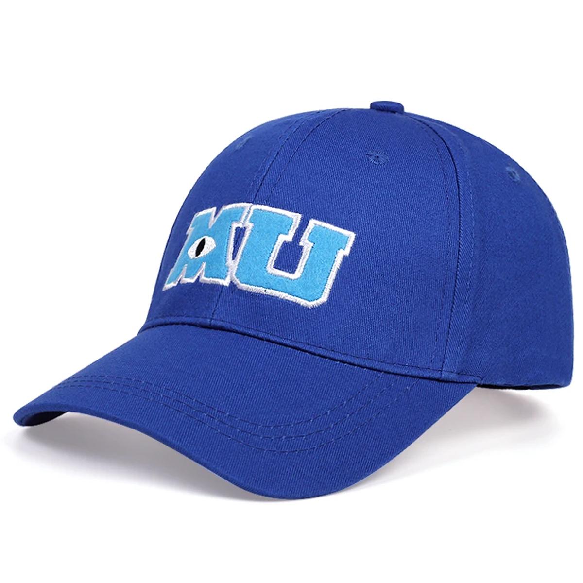 

Unisex MU Letter Embroidery Baseball Caps Adjustable Casual Hats Spring and Autumn Outdoor Sunscreen Hat синий