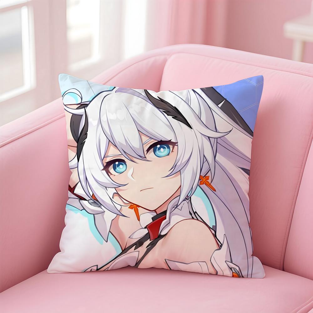 

Game H-Honkai S-Star R-Rail Cushion Cover Comfortable Reversible Pillow Cover Ideal for Car Sofa Bedroom & Beyond 12x12Inch