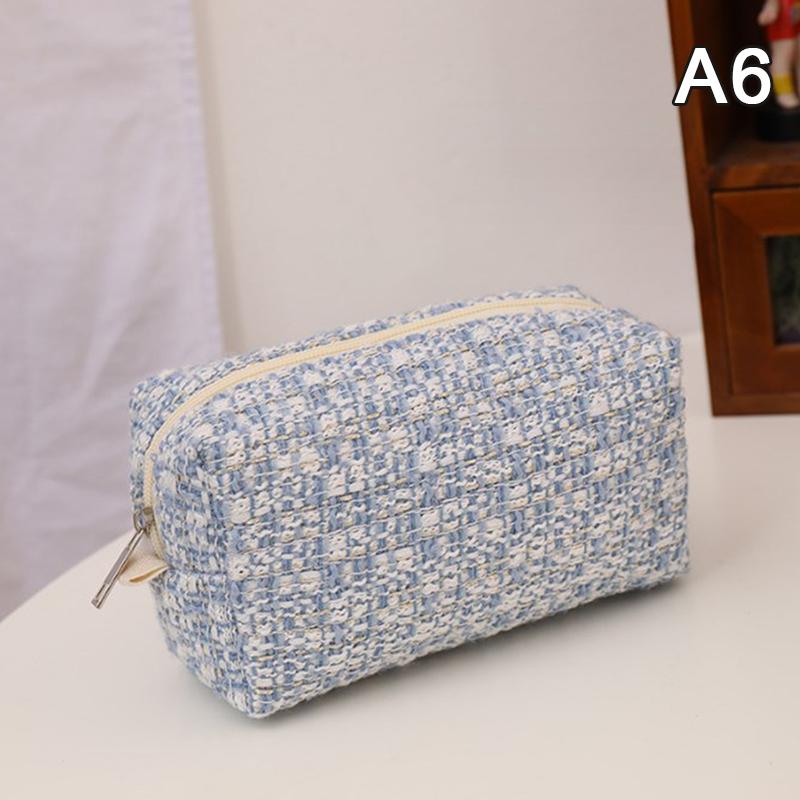 

Черная парусиновая клетчатая дорожная сумка для хранения косметической помады, милые сумки для макияжа для девочек, органайзер, канцелярские пеналы, сумка-мешок