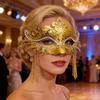 Half Face Mask Venetian Masquerade Party Decor Halloween Costume Accessory