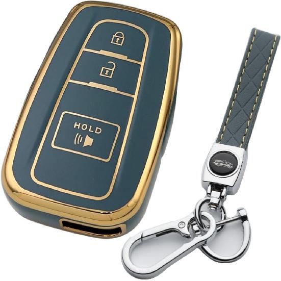 Key Fob Cover Fit for Toyota 2016-2024 RAV4 Camry Prius Prado