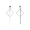 Japanese and Long Strip One-word Stick Triangular Round Square Long Geometric Earrings Simple Personalized Creative Stud Earrings