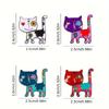 Colorful Cartoon Cat Enamel Brooch Pins Cute Fashion Painted Scarf Buckle Stylish Mixed-Color Cat Brooches for Women