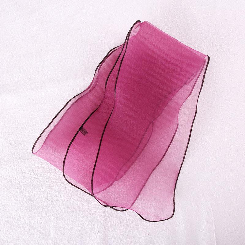 Solid Color Neckerchief Hair Scarf for Female Long Skinny Neck Scarfs Ladies 17*140cm Elegant Wrist Ribbon Chiffon Neck Scarves
