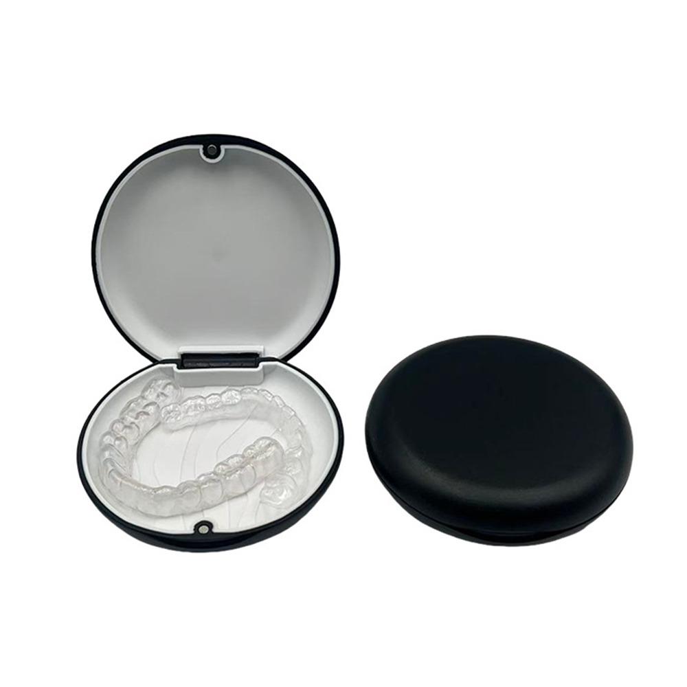 Magnetic Invisible Braces Storage Box Large Capacity Waterproof False Teeth Container with Mirror Orthodontic Retainer Case