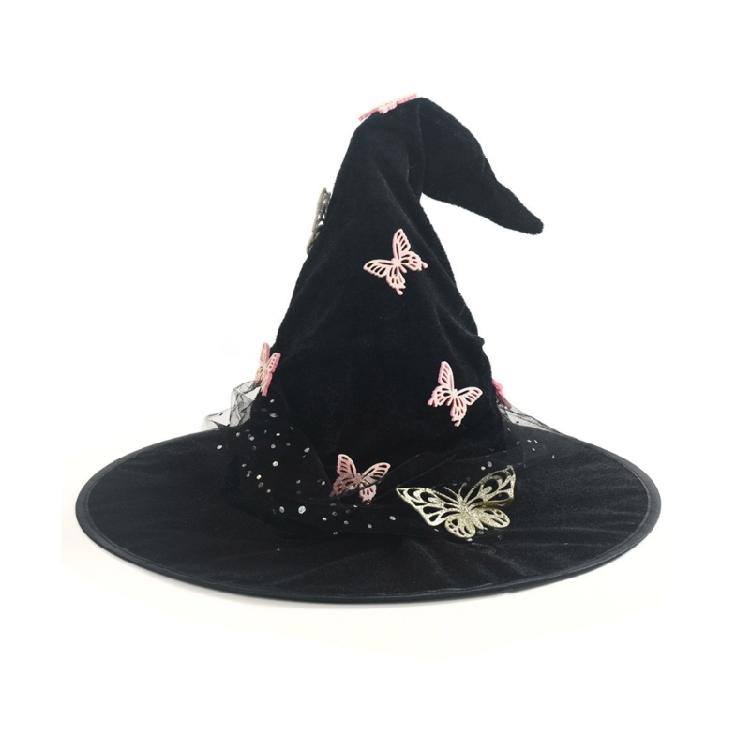 Carnivals Witch Hats Masquerades Ribbon Wizard Hats Adult Kids Witch Hats for Various Themed Celebrations