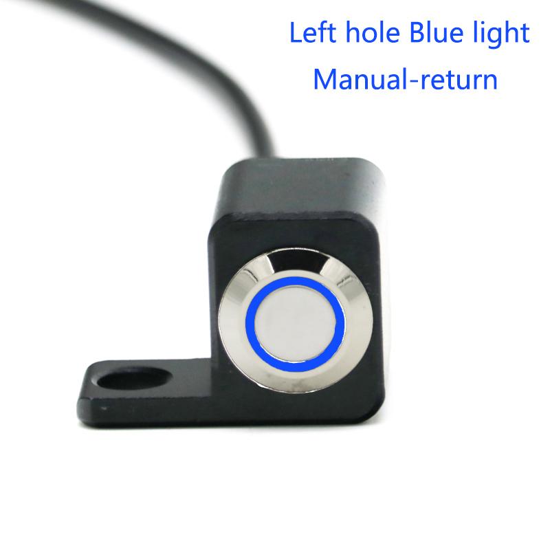 LMoDri 12V Motorcycle Switch 10mm Mirror Mount Motorbike Headlight Hazard Brake Fog Lights Manual/Self Return Waterproof