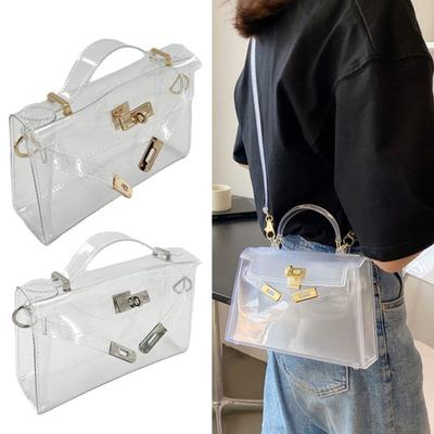 Dámska crossbody kabelka Štýlová odolná priehľadná kabelka Elegantná kabelka na koncertné športové podujatia