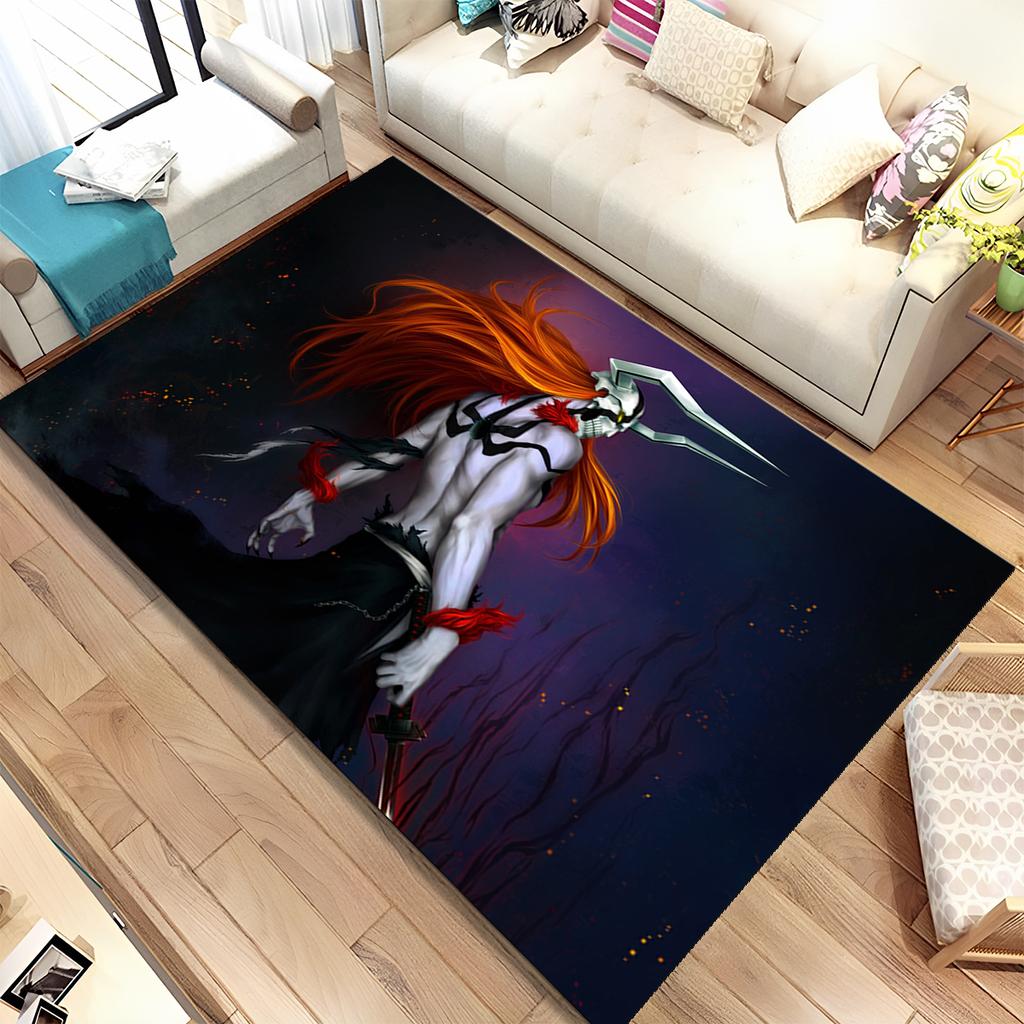 3D Anime Bleach Japan Cartoon Area Rug,Carpet Rug for Home Living Room Bedroom Sofa Doormat Decor,kids Non-slip Floor Mat Gift