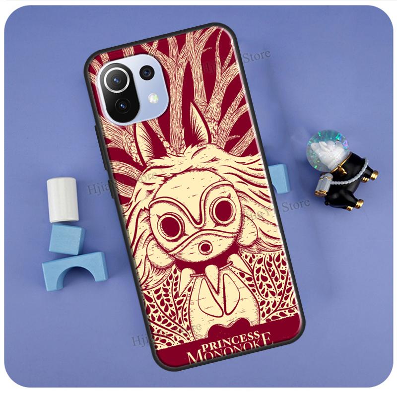 Pouzdro na masku Princess Mononoke pro POCO F3 F2 F1 M3 M4 X4 GT X3 Pro Kryt na telefon Xiaomi 12 10T 11T Pro Mi 11 Lite