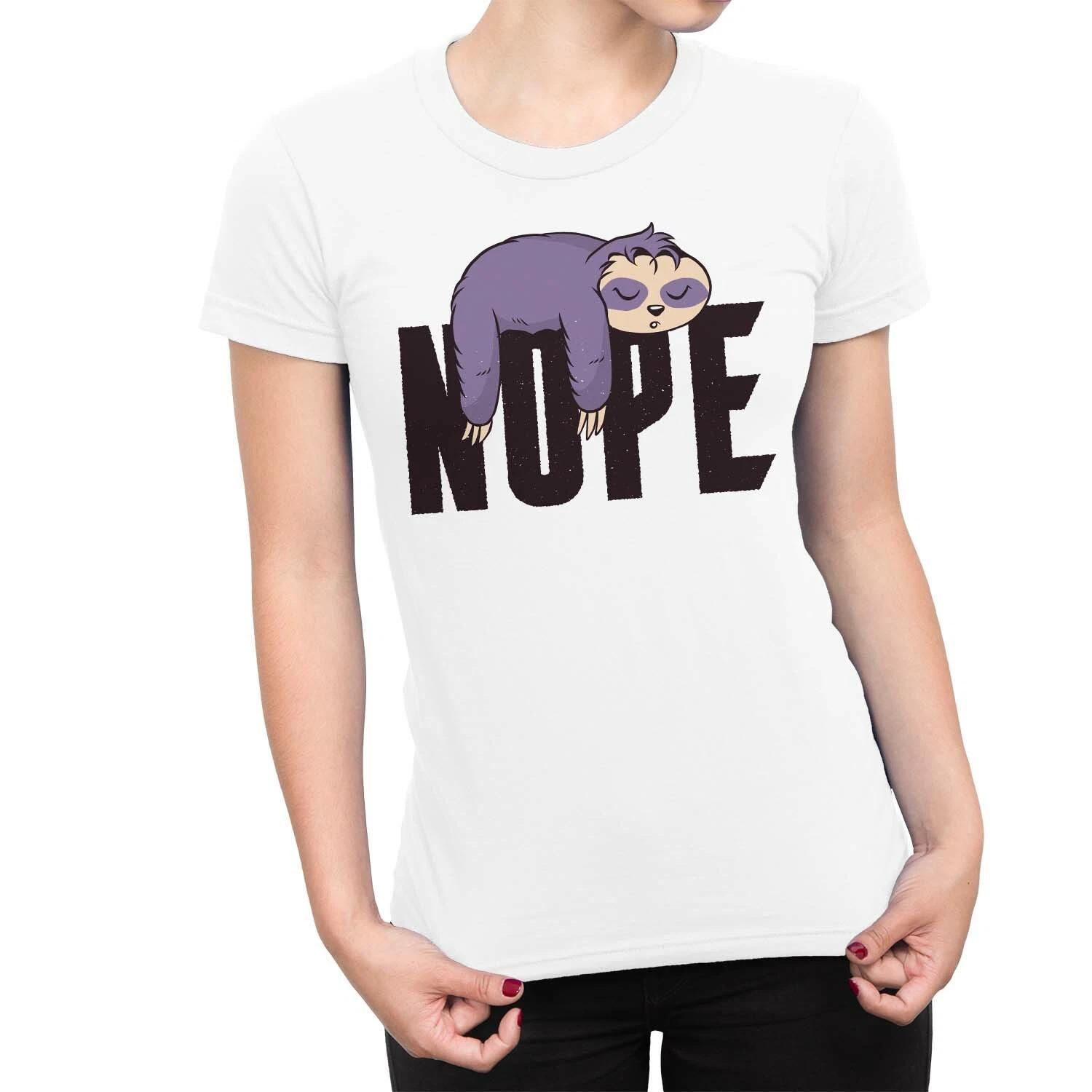 1Tee Womens NOPE Sloth  T-Shirt M