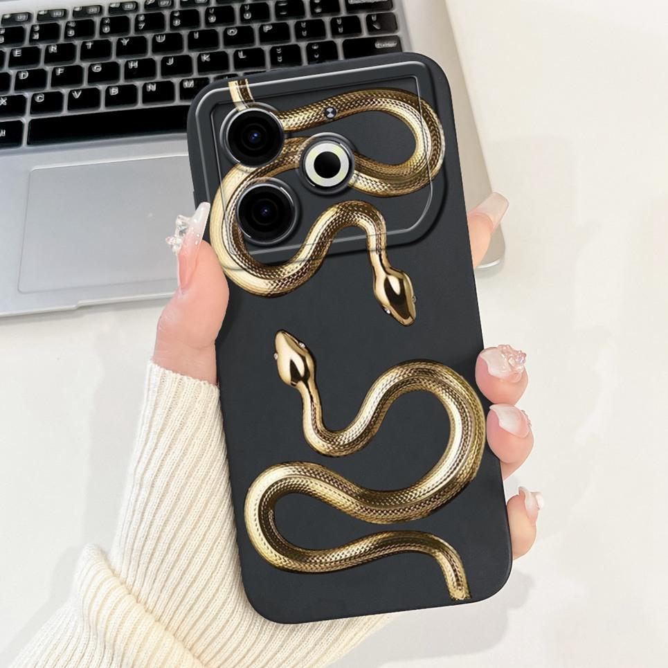Cartoon Fashion Back Cover For Tecno Pova 6 Neo Pova6 Neo Phone Case Silicone Soft TPU Dragon Astronaut Black Cat Funda Bumper