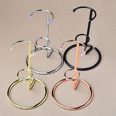 Iron Arm Wand Display Stand Holder Round Base Design Iron Base