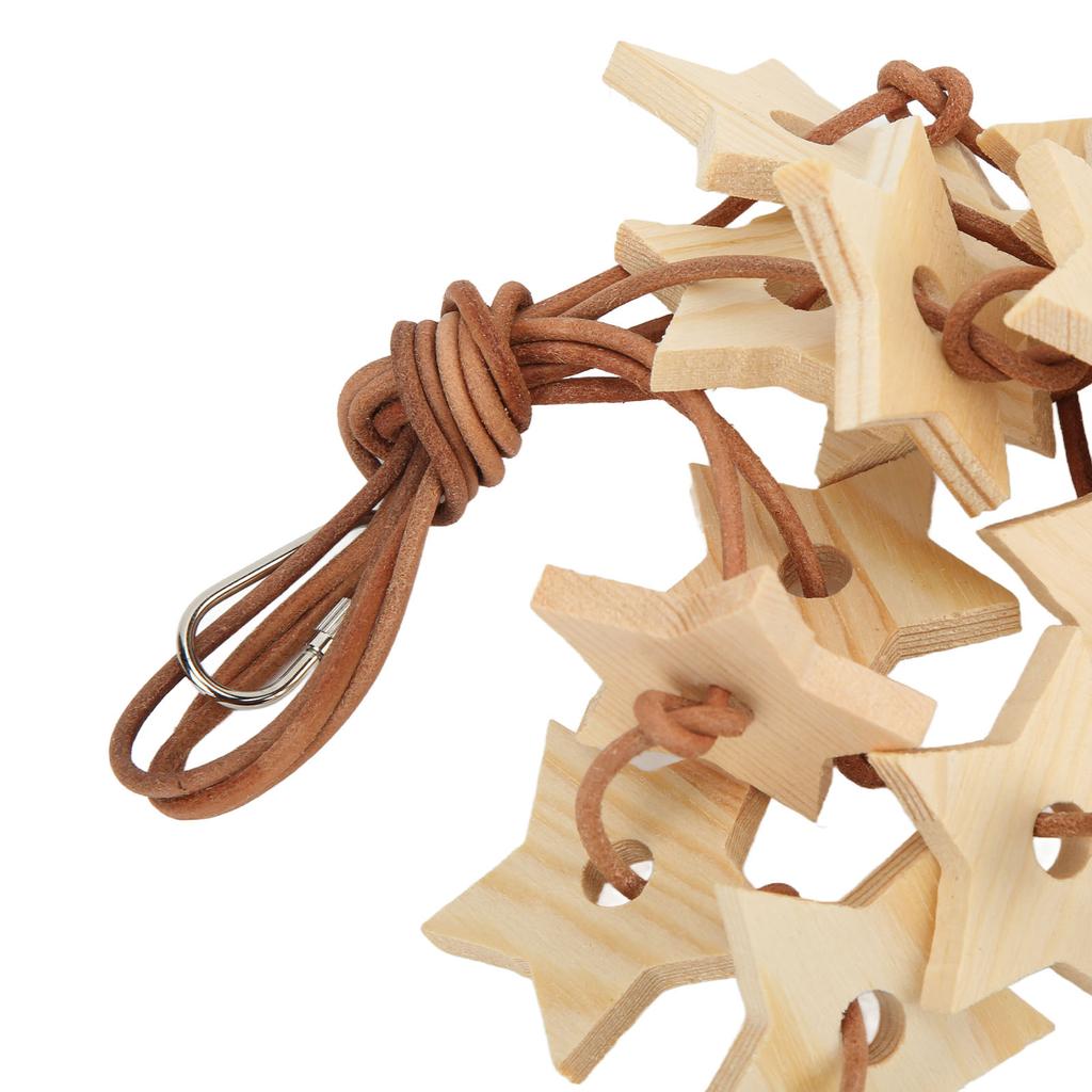 Bird Wood Star Toy Bite Resistant   Wood Star Chewing Toy for Budgies Parakeet Cockatiel Lovebird