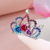 Hairclip Rose Flower Crystal Rhinestone Hair Jewelry For Girls Kids Gift Hair Comb Crown Hairpin