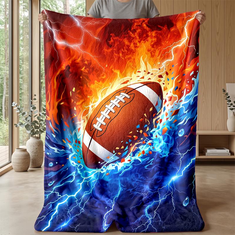 Electric Football Action Theme blanket Lightweight Warm Flannel Blanket Decorative Throw Blanket for Home Decoration
