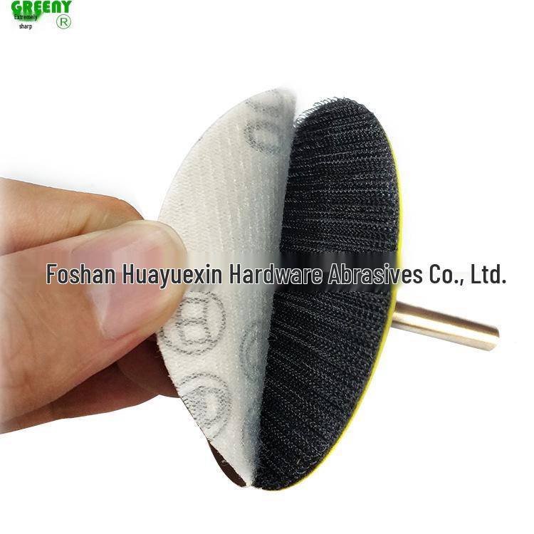 3-Inch Flocked Sandpaper Pad with Handle, 75mm Suction Cup for Electric/Pneumatic Grinder