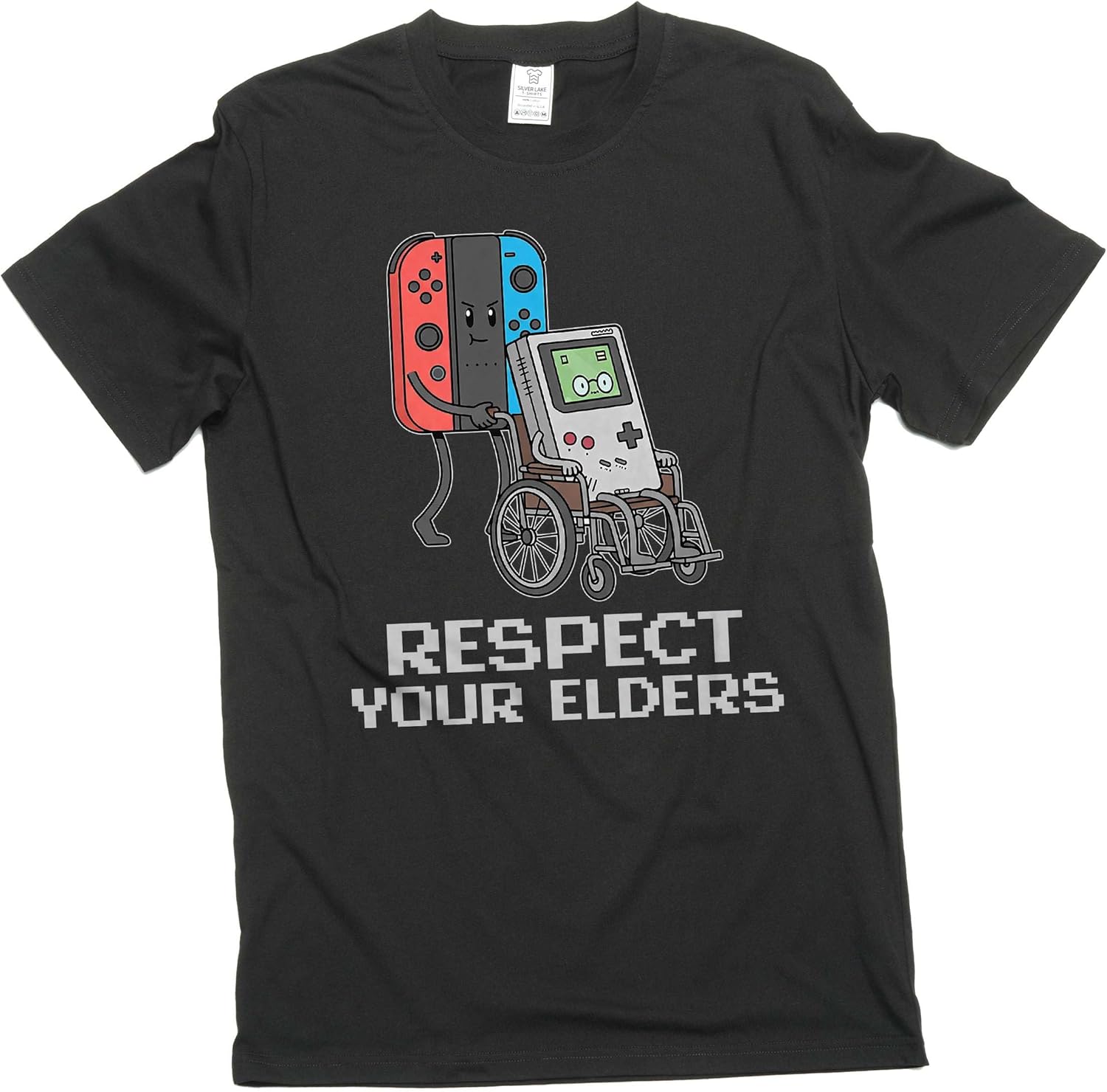 Men s Funny Video Gaming Classic Gamer T-Shirt Respect Your Elders Gaming tee S