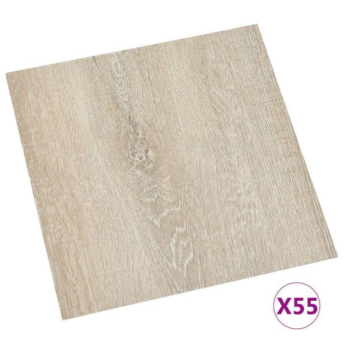 VidaXL 55x Planches de Plancher Autoadhésives Revêtement de Sol Dalle de Sol Salon Salle de Séjour Chambre Maison 324652