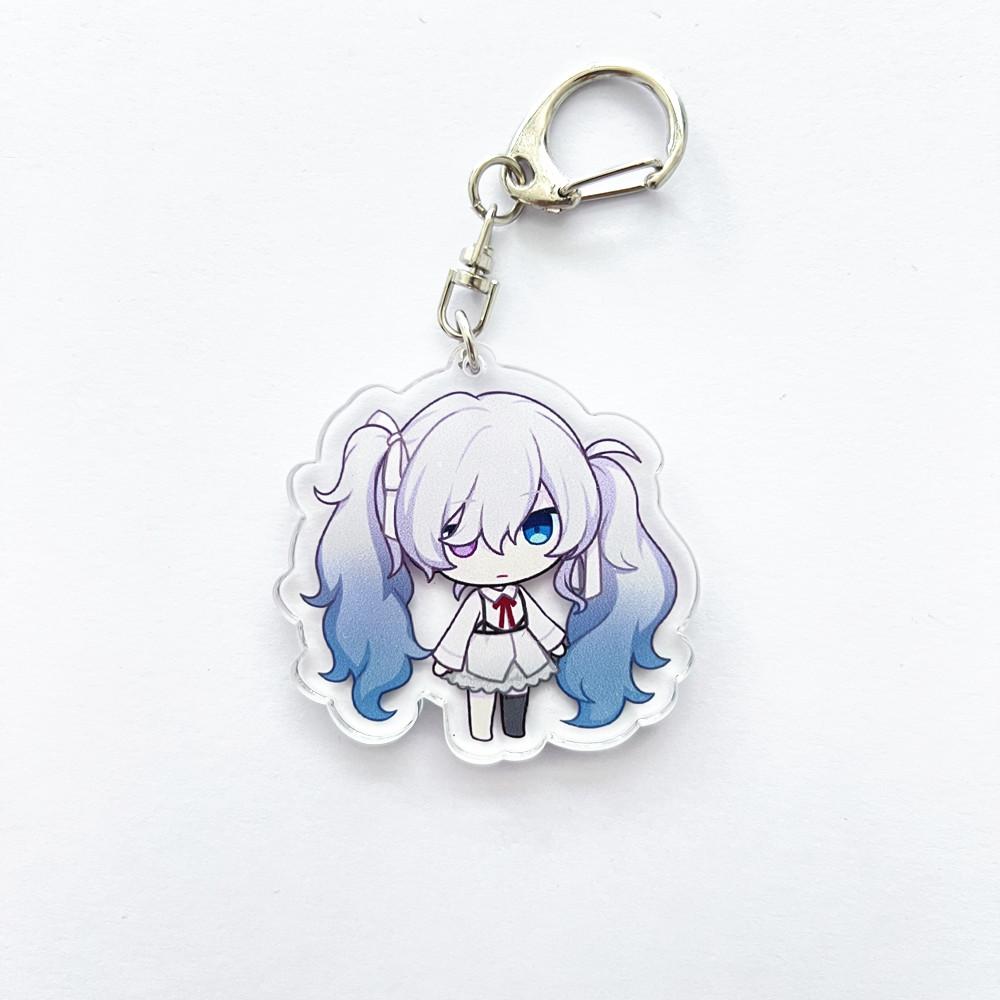 Anime PJSK Project Sekai Colorful Stage Character SD Cosplay Keychain Bag Pendant Acrylic Keyrings Key Chain Ornament Decoration