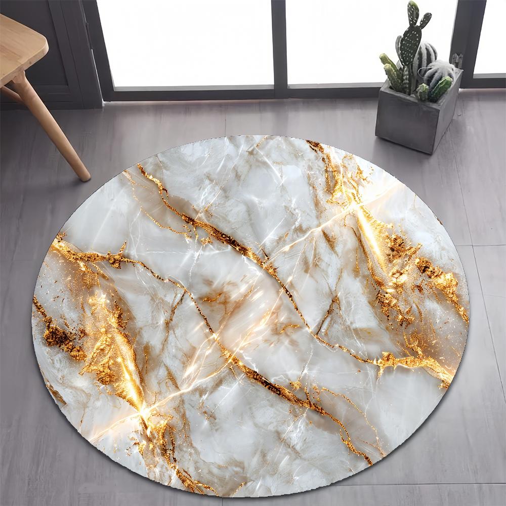 26 Style New Luxurious Marble Colour Nature Black Gold Round Carpet Rug for Bedroom Living Room Decoration,pet Decor Floor Mat